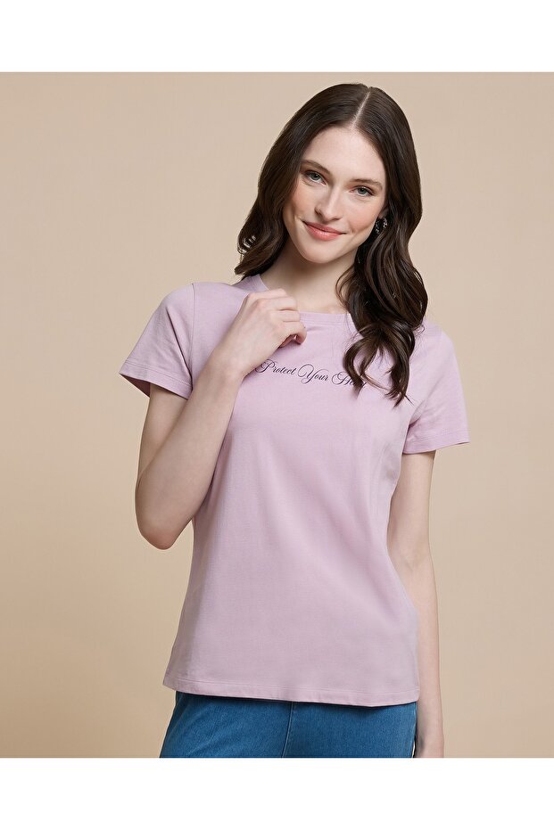 Printed T-Shirt With Crew Neck And Short Sleeves