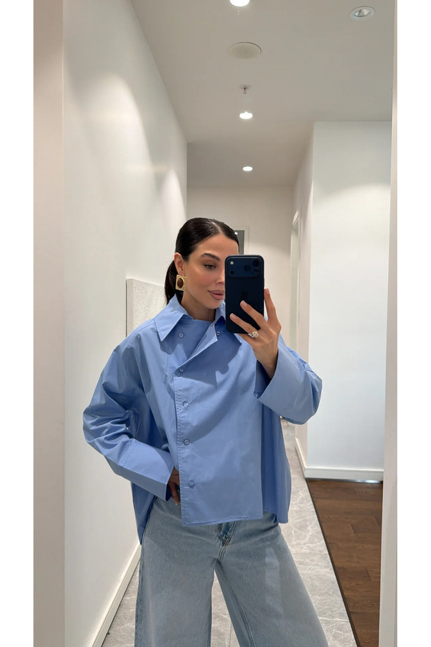 REGLAN POPLİN GÖMLEK - 1