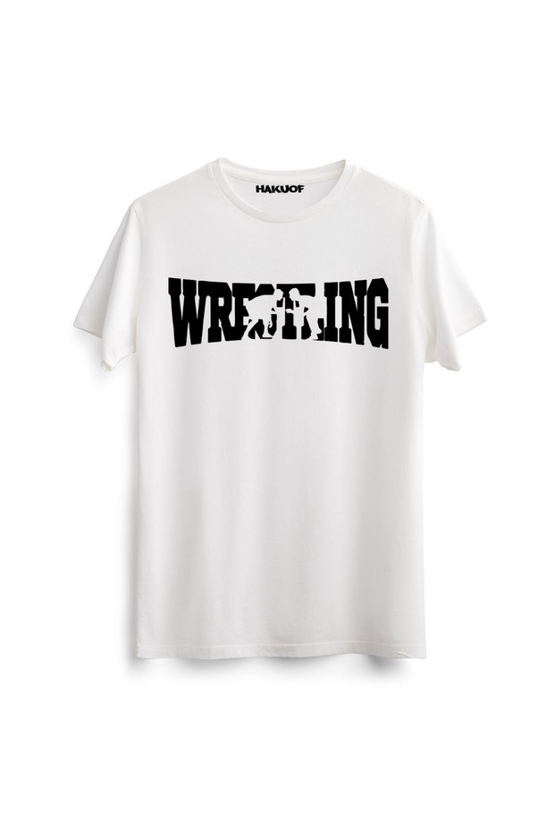 Printed Cotton Wrestling T-Shirt Wrestling Design T-Shirt