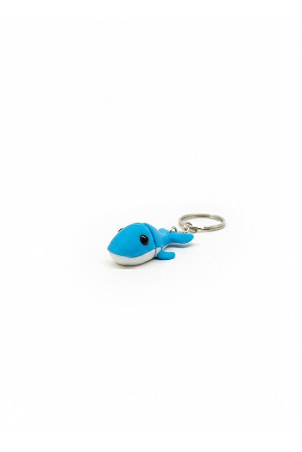 Movable Whale Keychain - 1