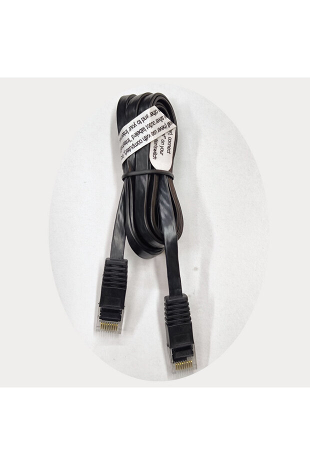 كابل شبكة الإنترنت المسطح النحيف RJ45 Cat5e، عبوة من 10 قطع، 1.5 متر - 4