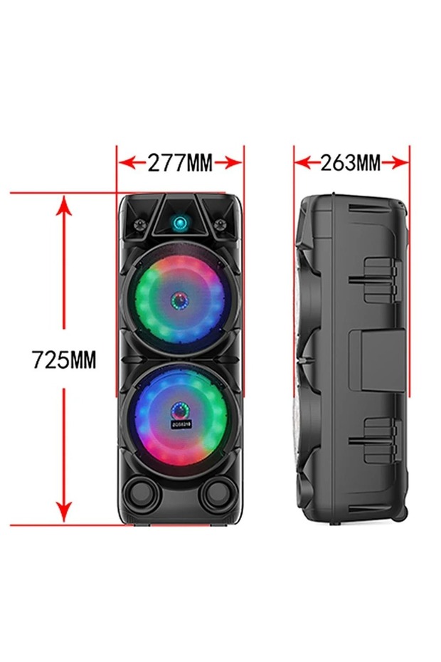 ZQS8210 Wireless Rainbow Colour Changing Party Speaker Multiple Inputs & Microphone - 7