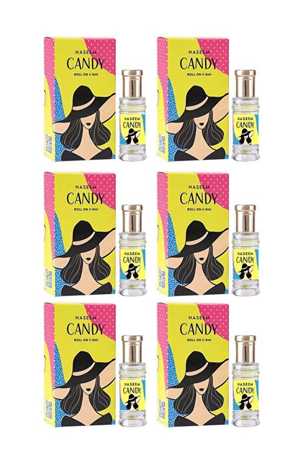 Candy Perfume Oil Roll-On for Men & Women - 6ml (Pack of 6)