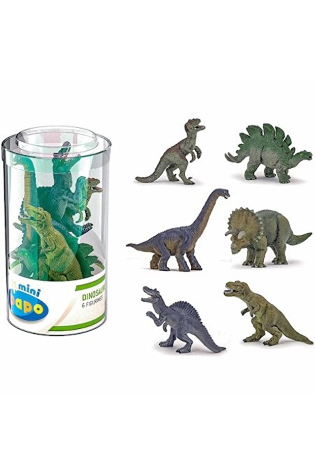 Dinosaur Mini Figures Set, 6 Pieces