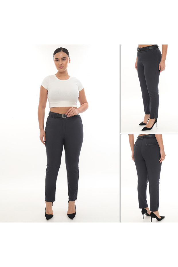 بنطلون بيتي مربعات كبير الحجم - 5