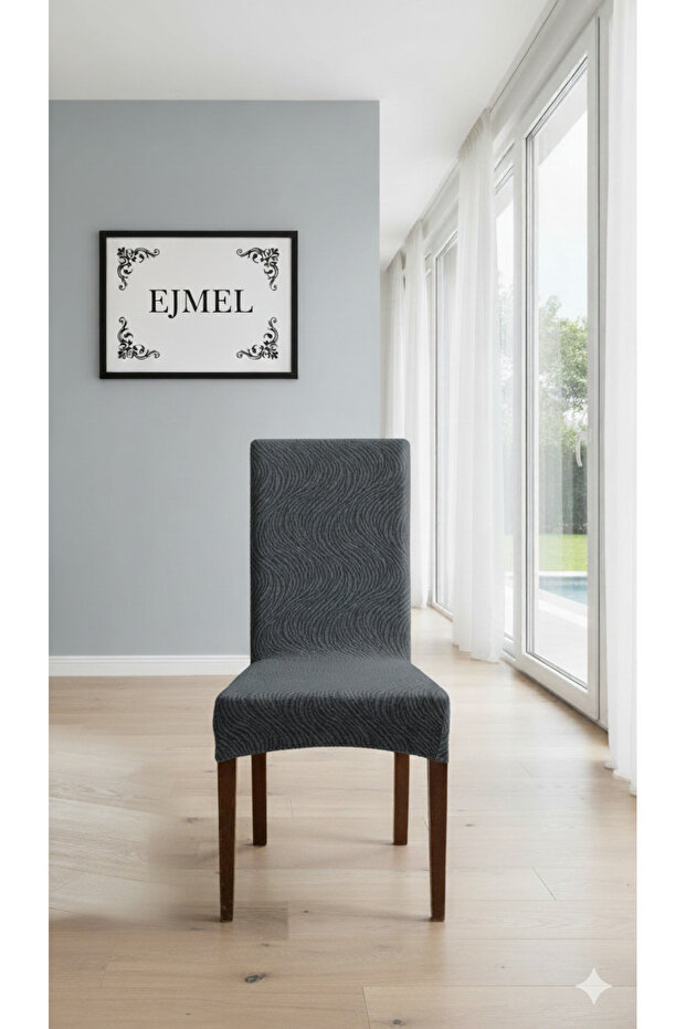 Jakar Chair Cover Slipcover Thick Quality Fabric Flexible - 6 Pieces