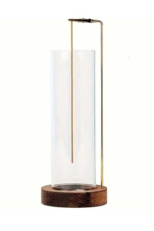 Modern Incense Holder with Round Glass Ash Catcher - Upside Down Incense Stick Holde