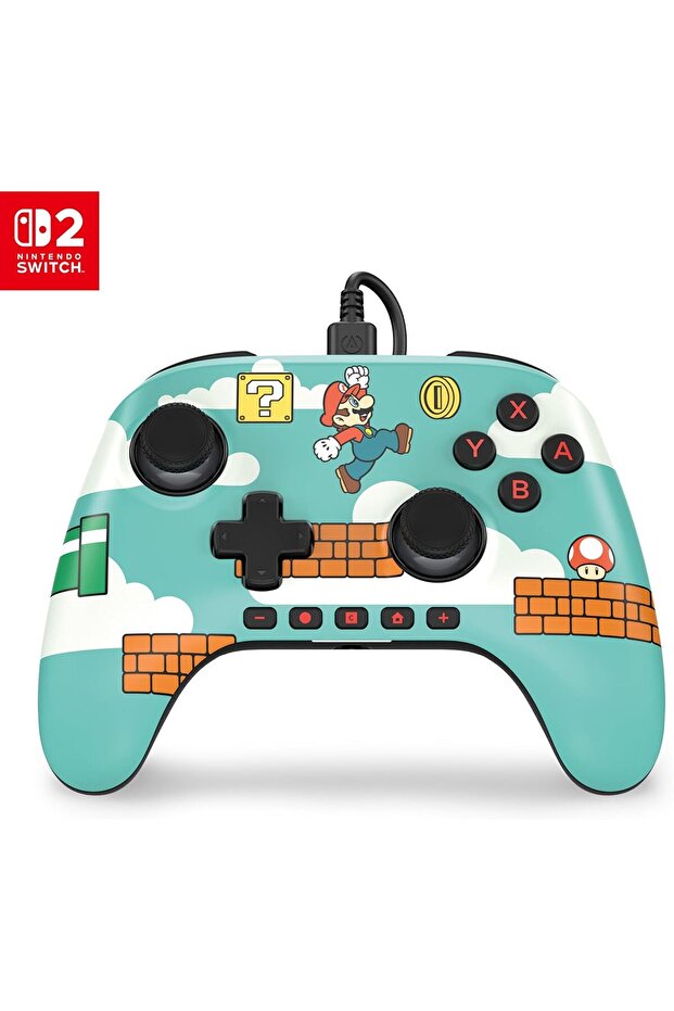 Advantage Wired Controller for Nintendo Switch 2, Mario Time Design, 3m Cable, Hall Effect Modules - 1