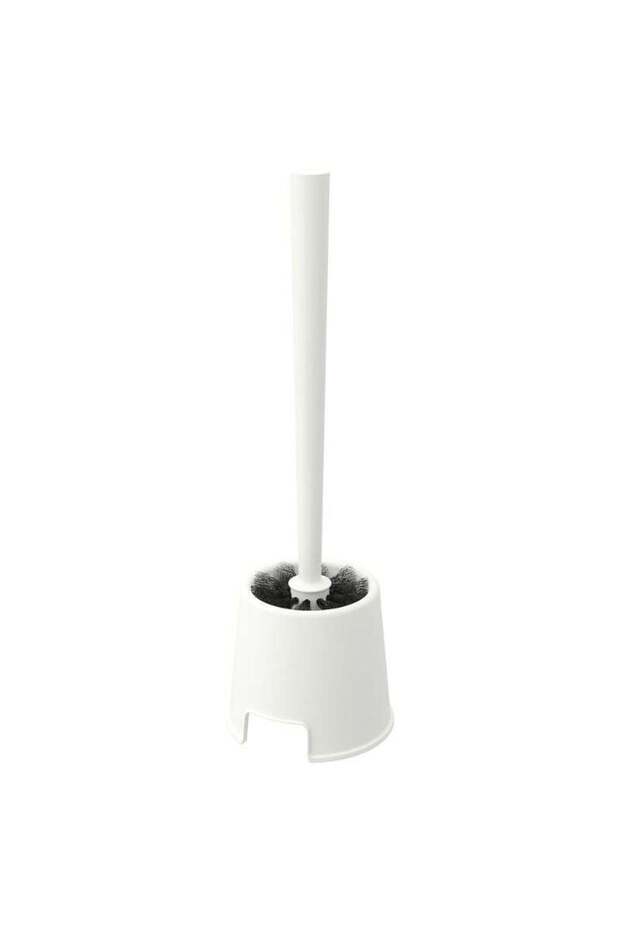 Toilet Brush with Holder – White | Simple & Functional