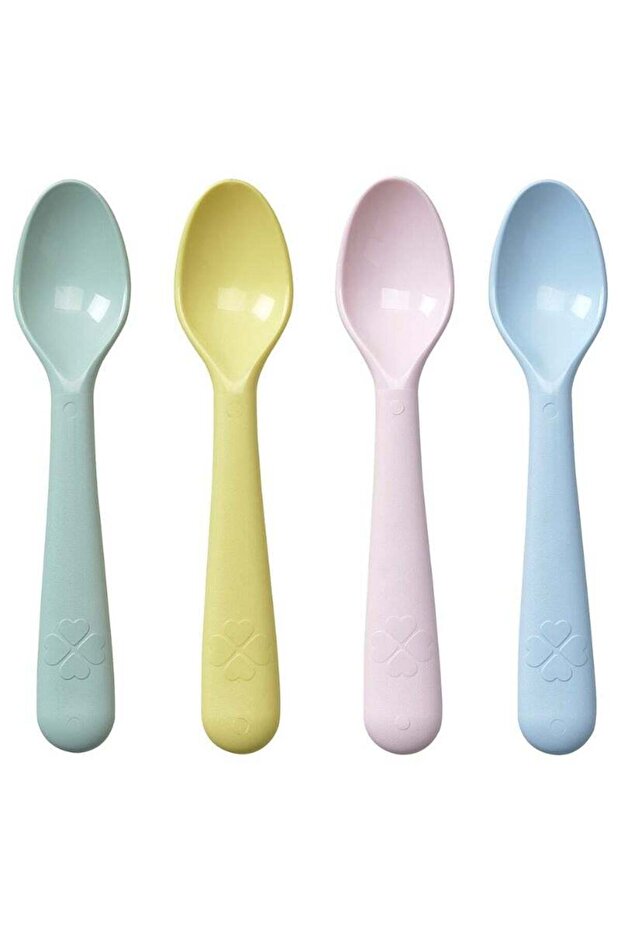Children's Spoon Set, Mixed Colours, Lightweight, 4-Pack, 16 cm