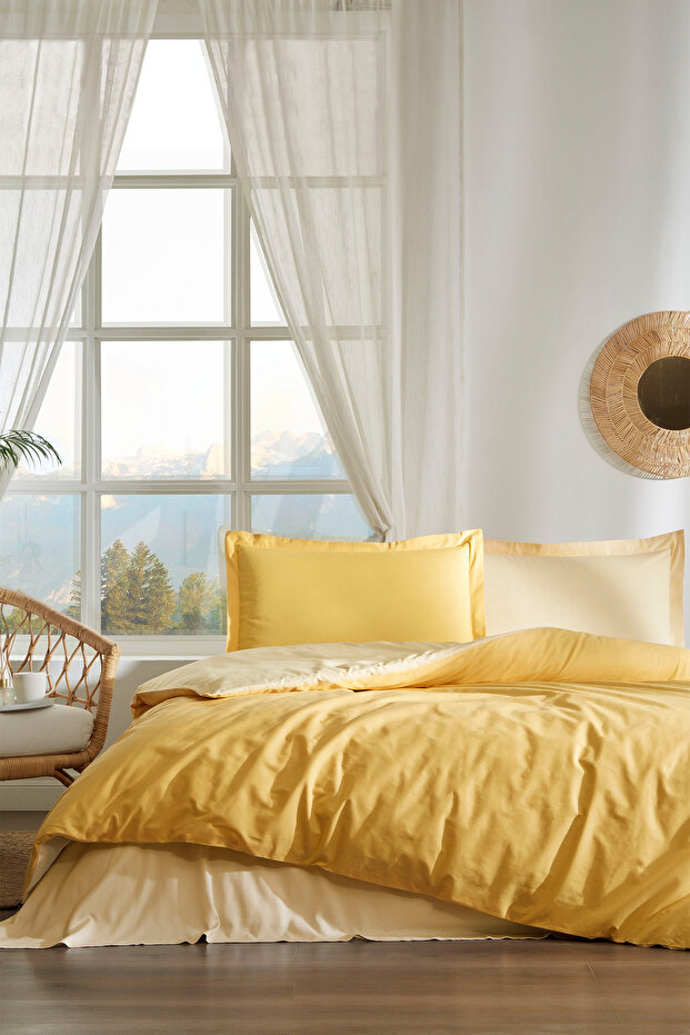 Colourist Single Duvet Cover Set Honey Yellow-Gold