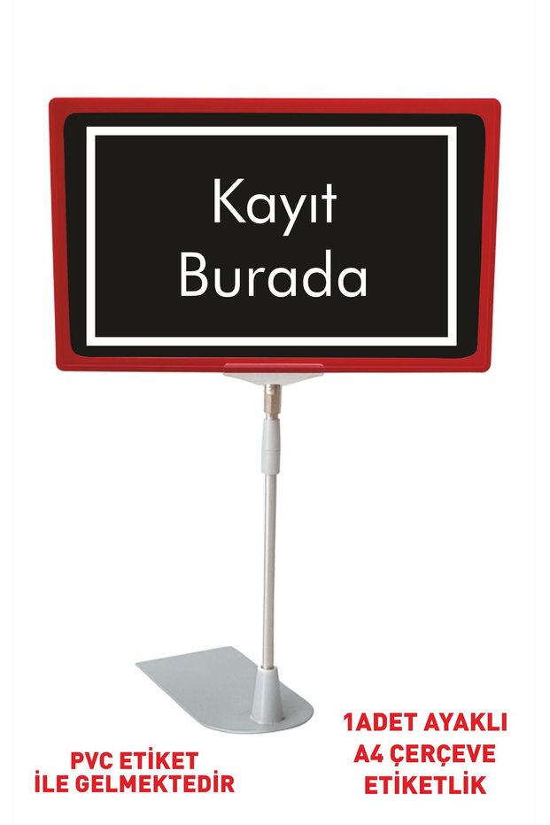 Record Here Pvc Label A4 Size Standing Frame Holder