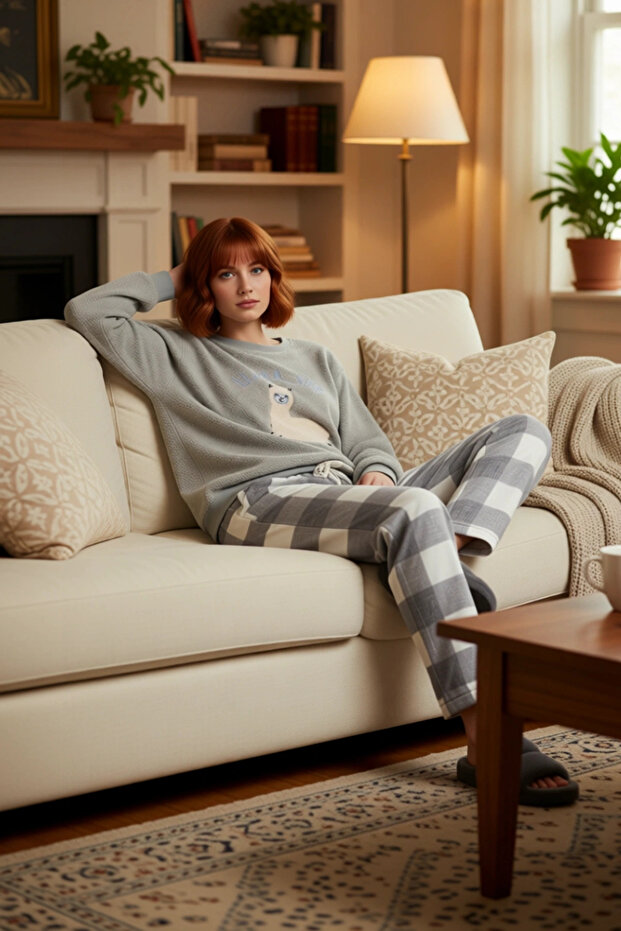 Women's Wellsoft Lama Printed Pajama Set Functional Durable Quality Comfortable Aesthetic Stylish