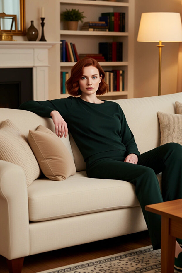 Women's Corded Fabric Knitted Lounge Set Functional Durable Quality Comfortable Aesthetic Premium Stylish