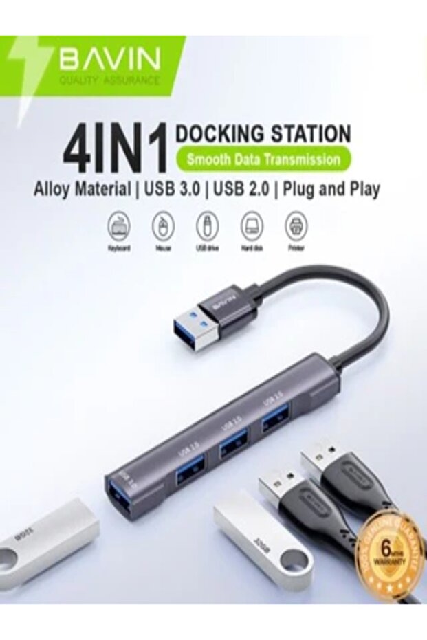 محطة إرساء USB HUB متعددة الوظائف 4 في 1 - HUB-20