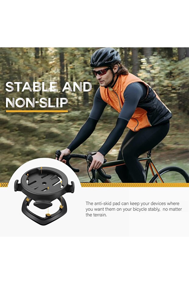 حامل كمبيوتر GPS ذو حافة ربع دورة، حامل كمبيوتر للدراجة، حامل كمبيوتر للدراجة على جذع المقود، حامل كمبيوتر للطريق - 3