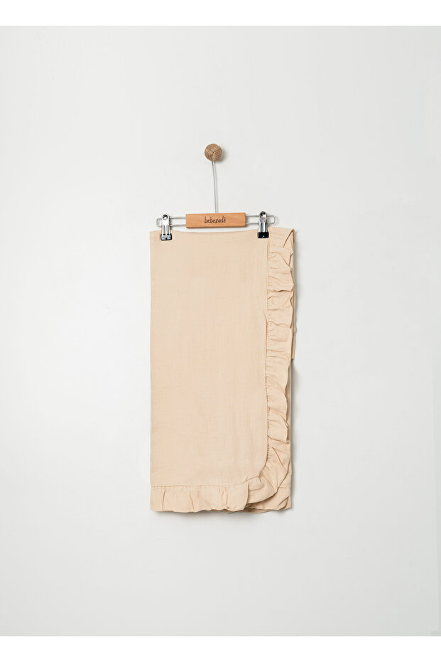 بطانية من الموسلين بطبقة مزدوجة مكشكشة - 1