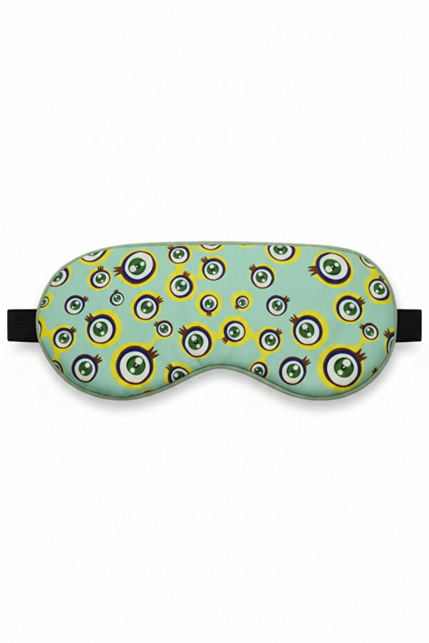 قناع عين مريح للنوم مطبوع بنمط العين، مصنوع من الجل المبرد، يحجب الضوء بالكامل - 5