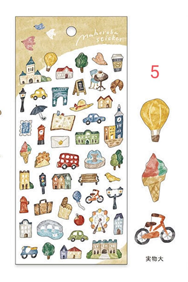 W2-Mindwave 1 sayfa küçük objeler sticker, Numara:3 - 5