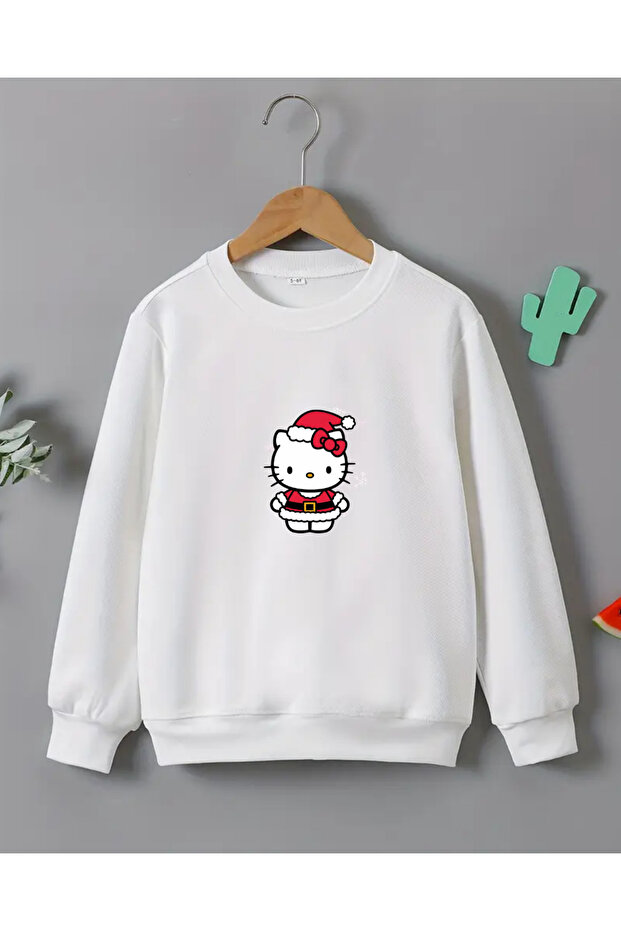 New Year's Themed Printed Long Sleeve T-Shirt for Children