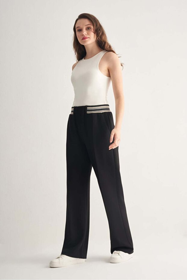 Biye Detaylı Regular Pantolon - 2