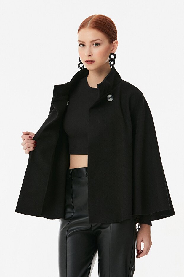 معطف بختم بزر واحد وحزام - 2