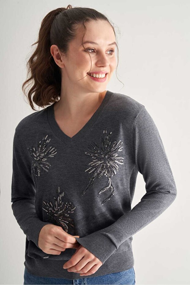 Pul İşlemeli Bluz - 2