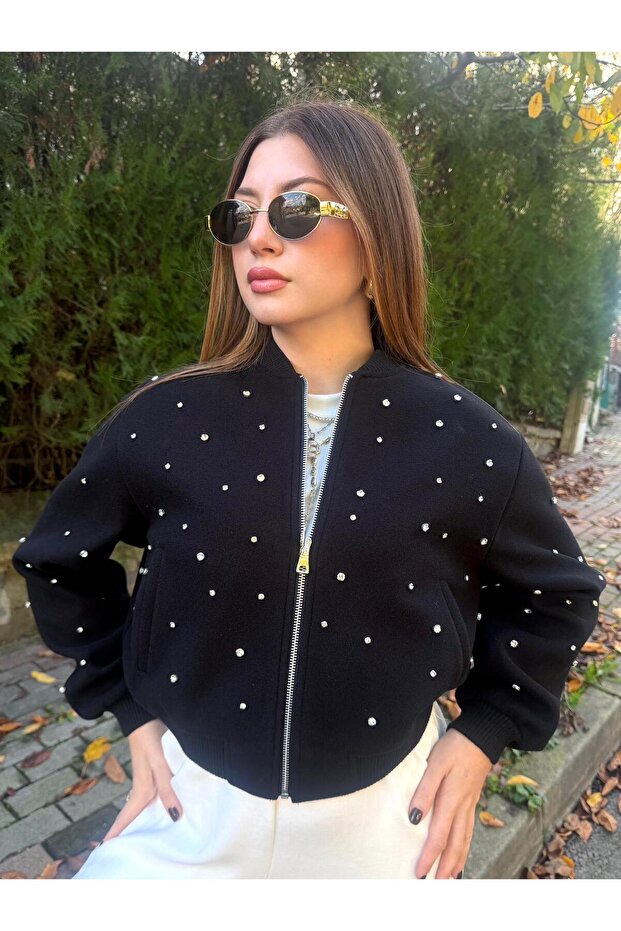 Taşlı Bomber Ceket - 2
