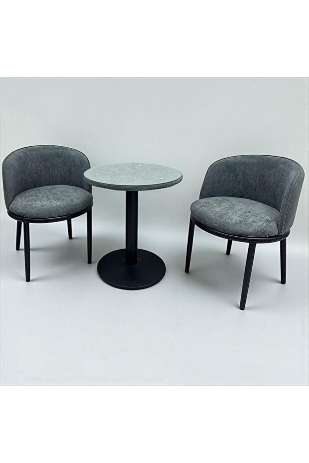 A set of two chairs and a table with a luxurious and distinctive design. - 1