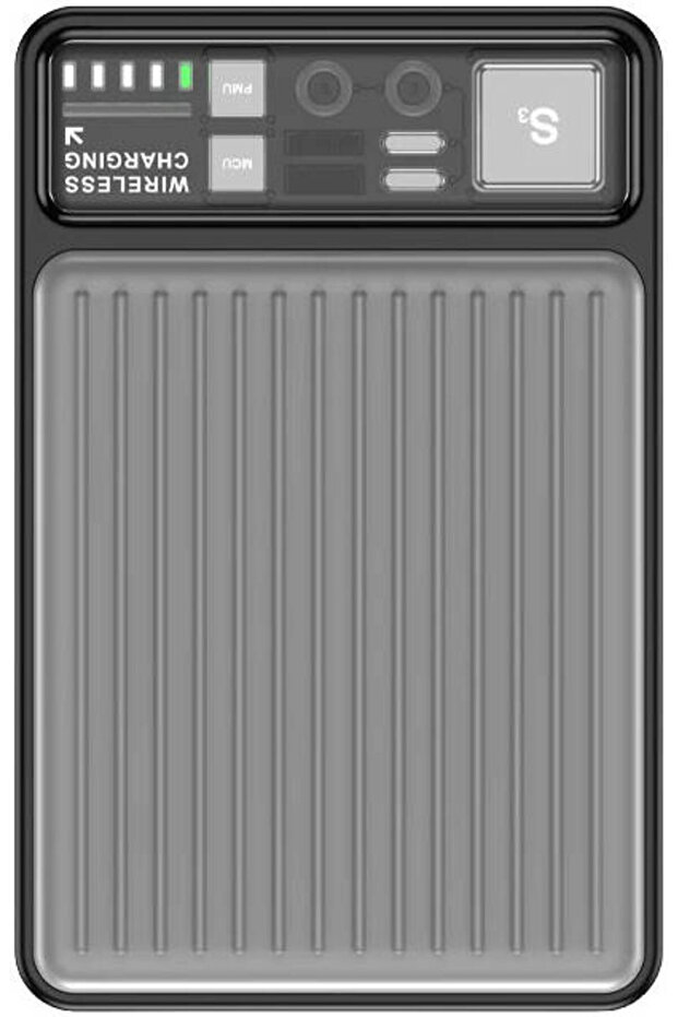 P186K 10000mAh Magnetic Power Bank - 15W Wireless, Fast Charging (Black)