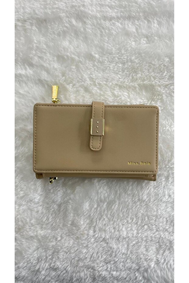 Women's Wallet with Wrist Strap and Card and Coin Compartments