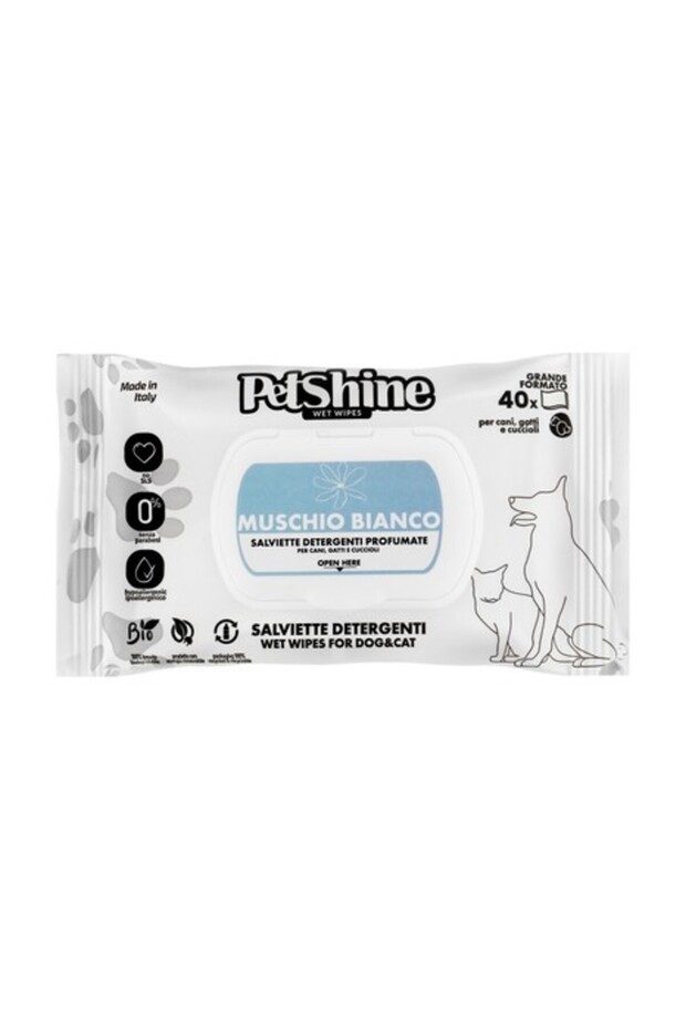White Musk Fragrance Pet Wipes - 40 Pcs