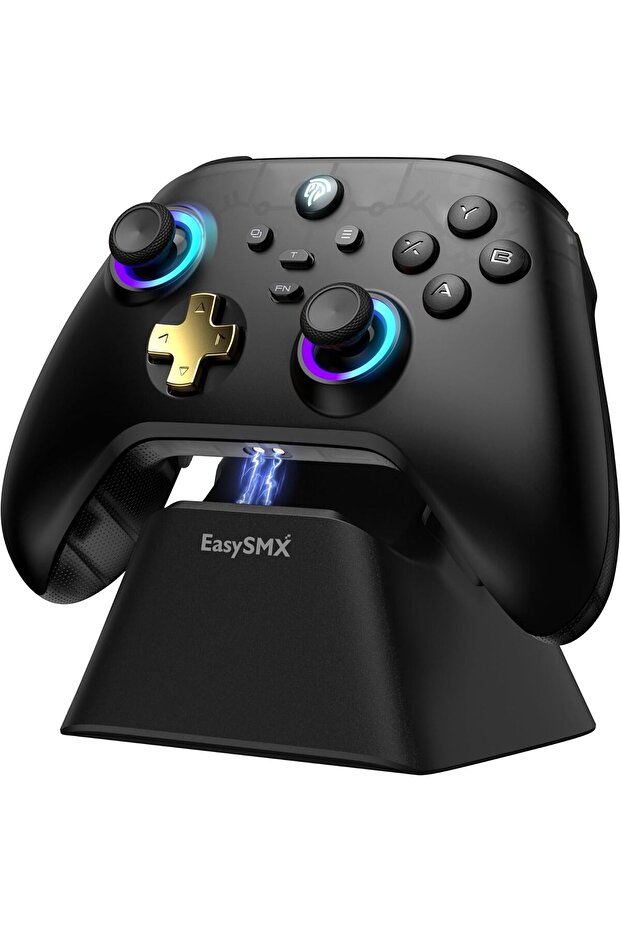 D05 Wireless PC Controller with Charging Dock, Hall Sensor & RGB Lighting - 1