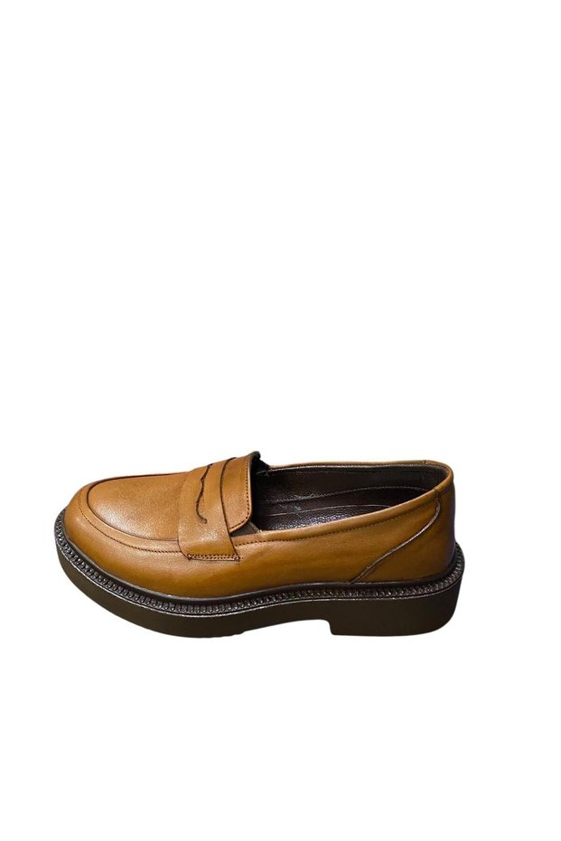 Women's Thick Sole Genuine Leather Shoes