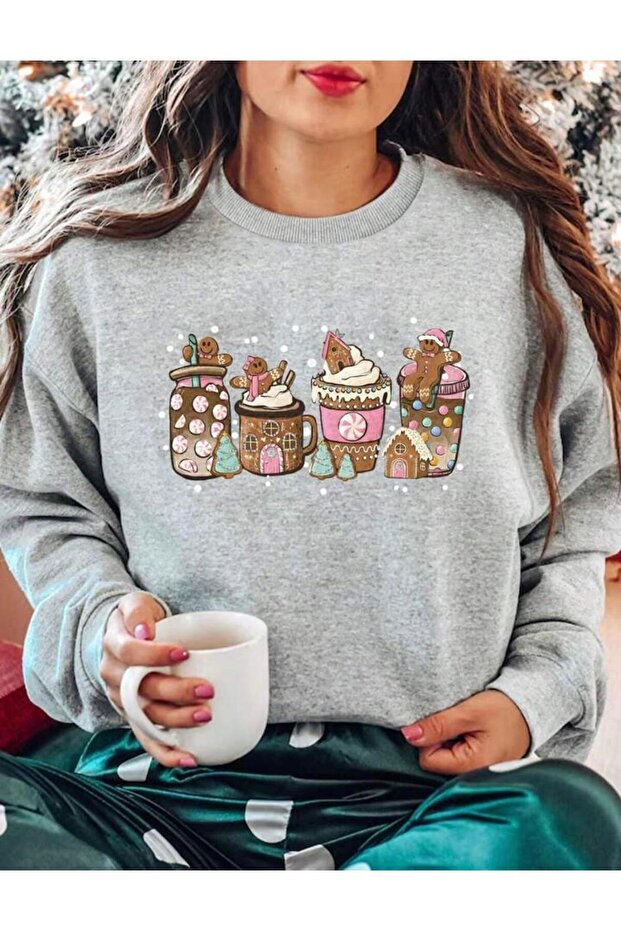 Women's Gingerman Christmas Themed Sweatshirt