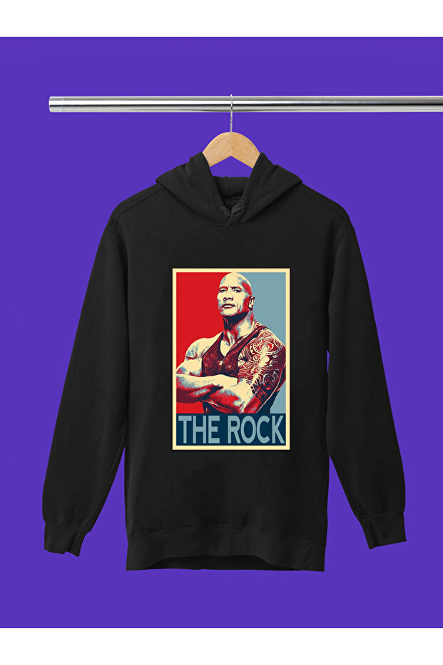 The Rock Wwe Printed 100% Cotton Soft Texture Hooded Kids Sweatshirt