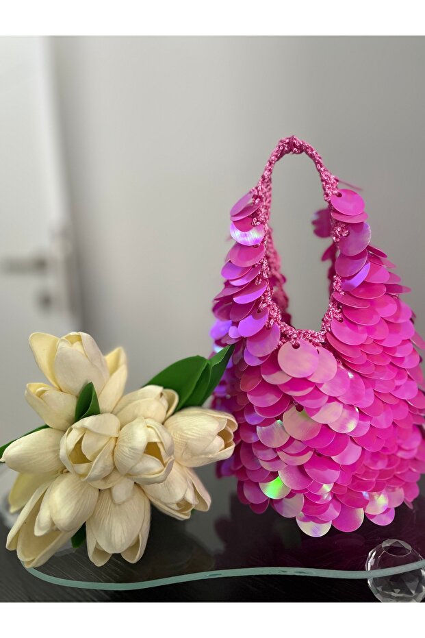 Pullu abiye çanta - 2