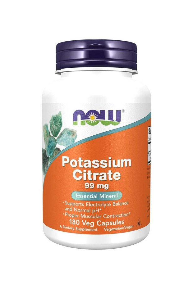 Now Foods Potassium Citrate 99Mg 180 Veg Capsules