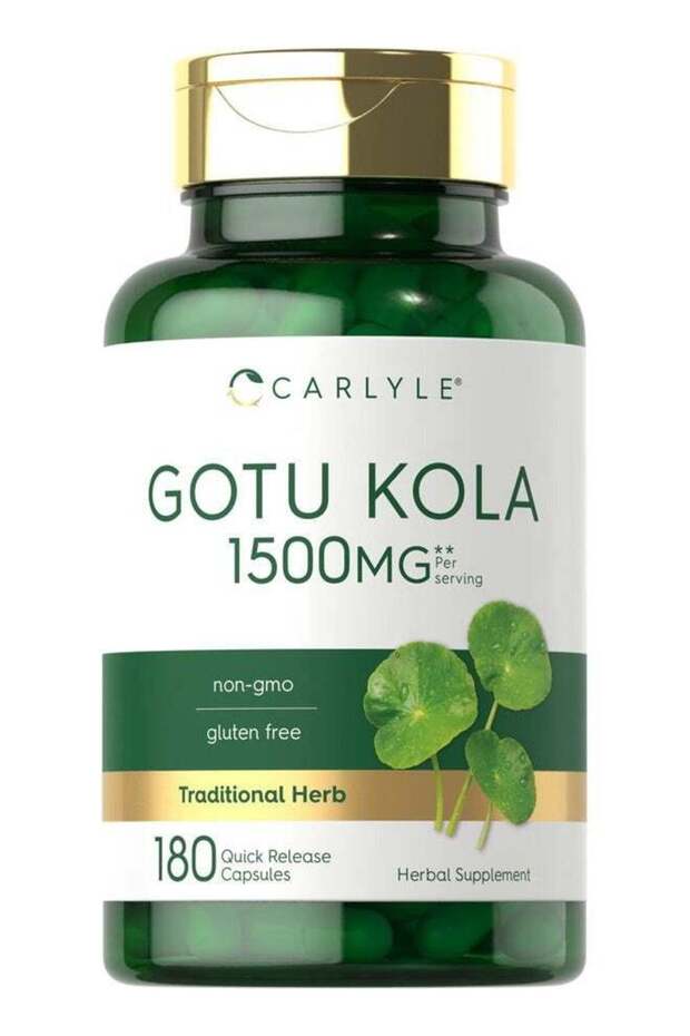 Gotu Kola Capsules 1500mg | 180 Count | Non-GMO, Gluten Free | Traditional Herb Extract