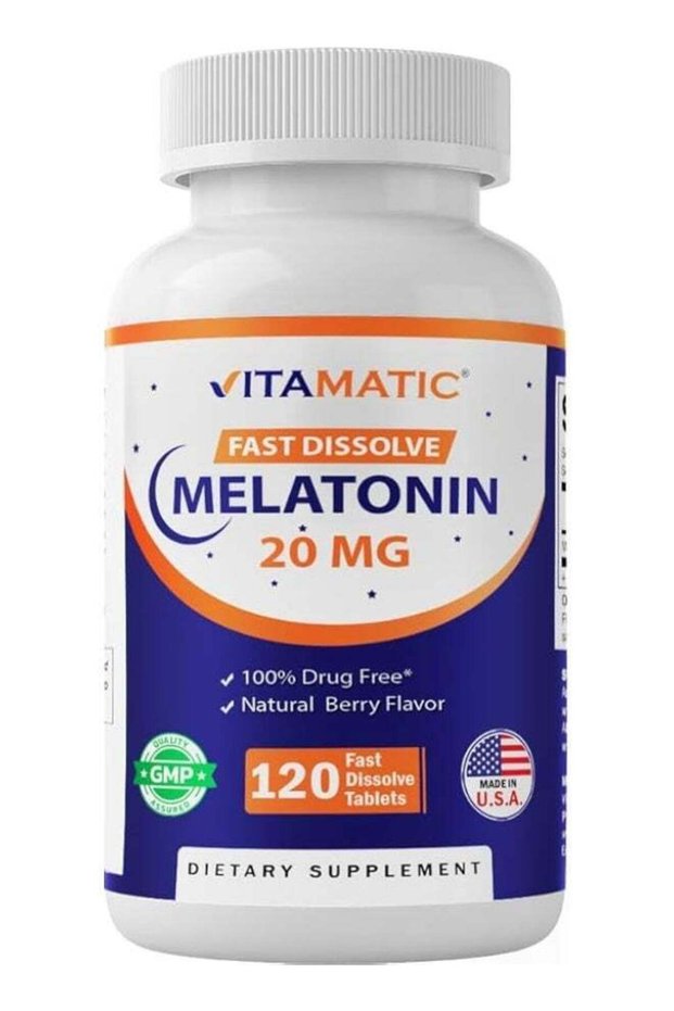 Melatonin 20 mg Tablets, Natural Berry, 120 Tablets