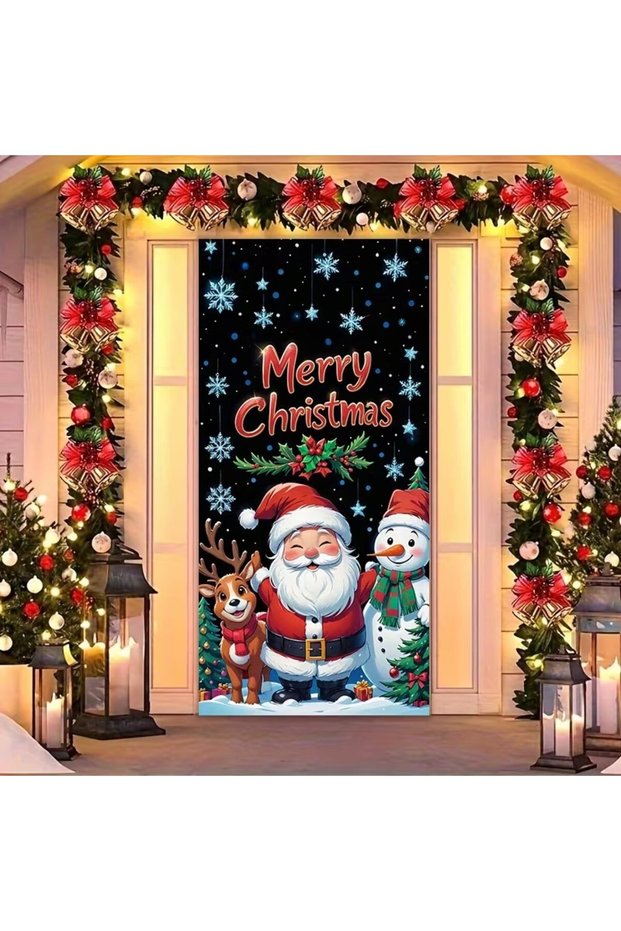 Elastic Door Decoration, Fabric Door Dressing, Christmas Decor, New Year, School Event Door Decoration