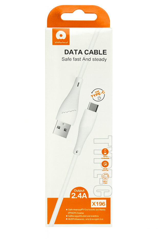 كابل USB-C للشحن السريع ونقل البيانات 2.4A USB - 1 متر - 3