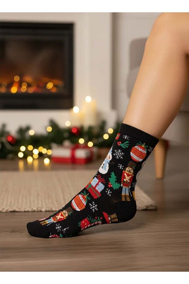 Lead Soldier and Snowman Themed Towel Christmas Stocking - Cm171