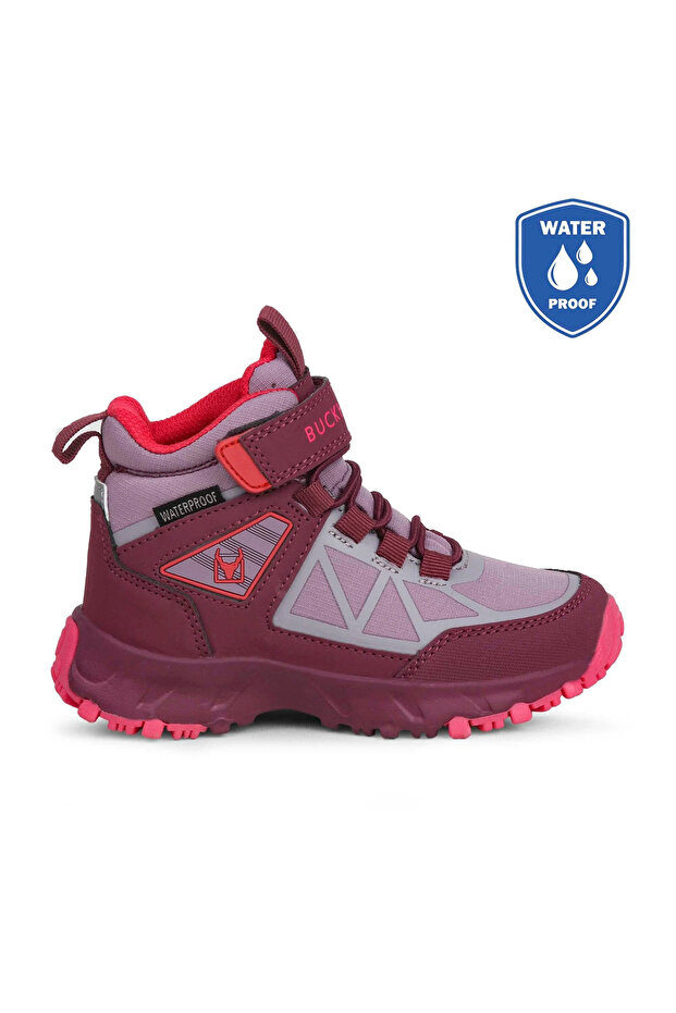 Children's Waterproof Velcro Boots Buck3040 Alaska Plum