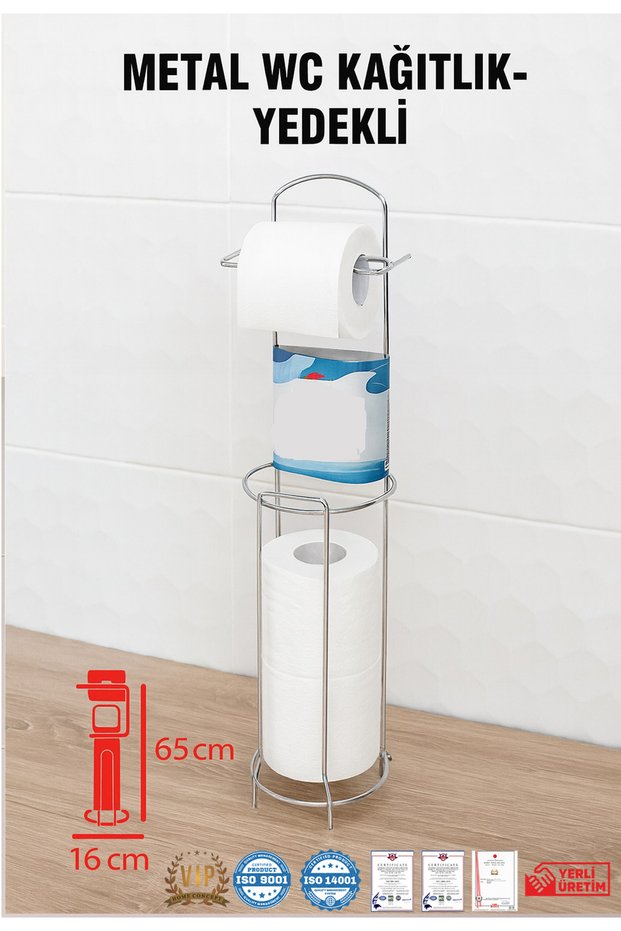 Toilet Roll Holder Chrome Wc Paper Holder Spare Metal Toilet Paper Stand Holder Vi̇p Plus