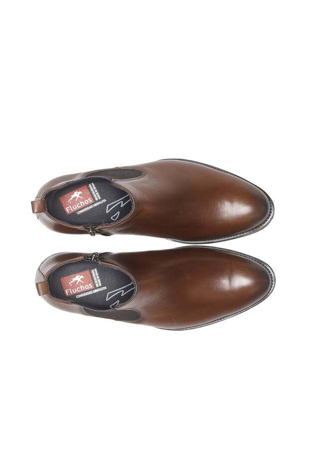 Καφέ δερμάτινες μπότες Heracles - 6