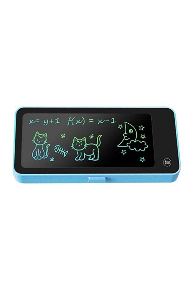 حافظة أقلام رسم LED. علبة أقلام للأطفال مزودة بشاشة LCD وقلم كتابة بزر مسح.