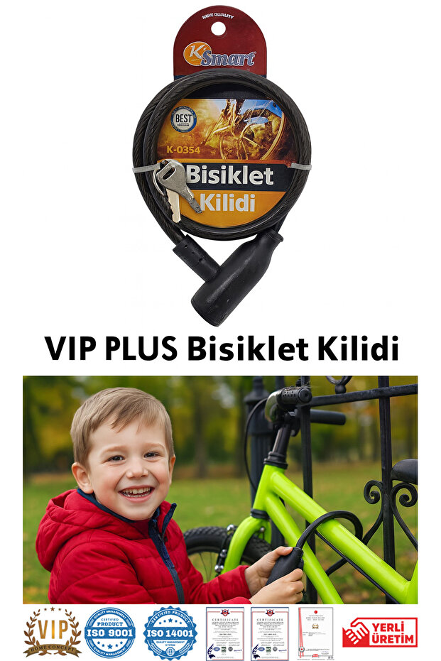 Classic bicycle lock with key 65 cm vip plus