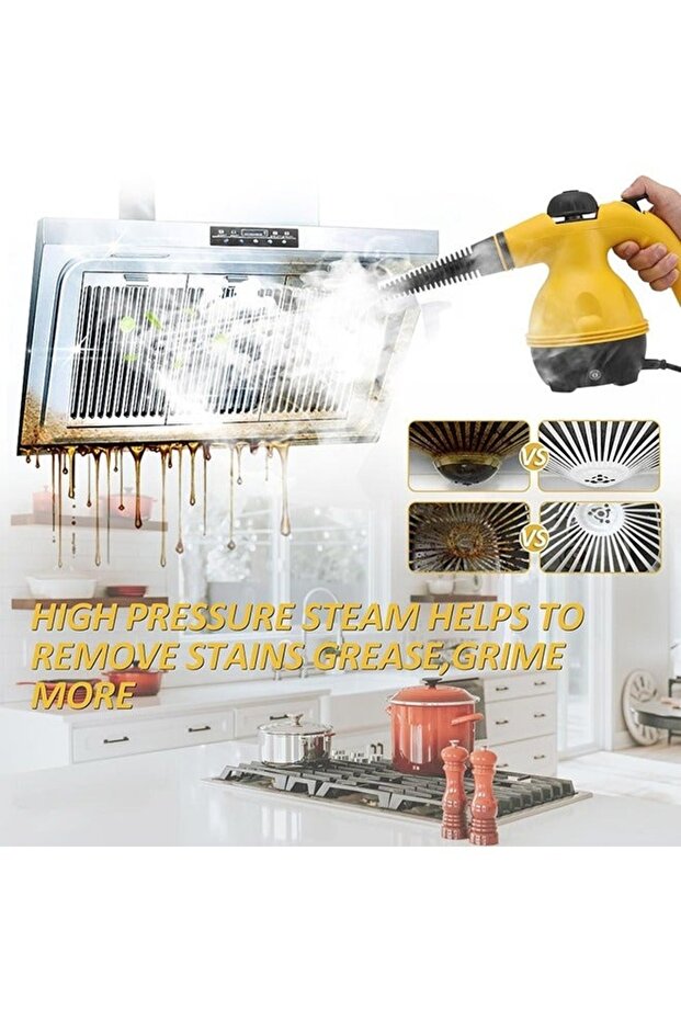 منظف ​​بخاري محمول مضغوط ، جهاز بخار متعدد الأسطح للتنظيف - 5
