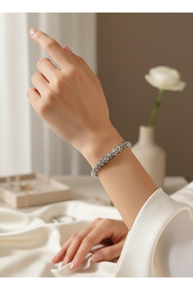 Snap Fastener Silver Clasp Bracelet